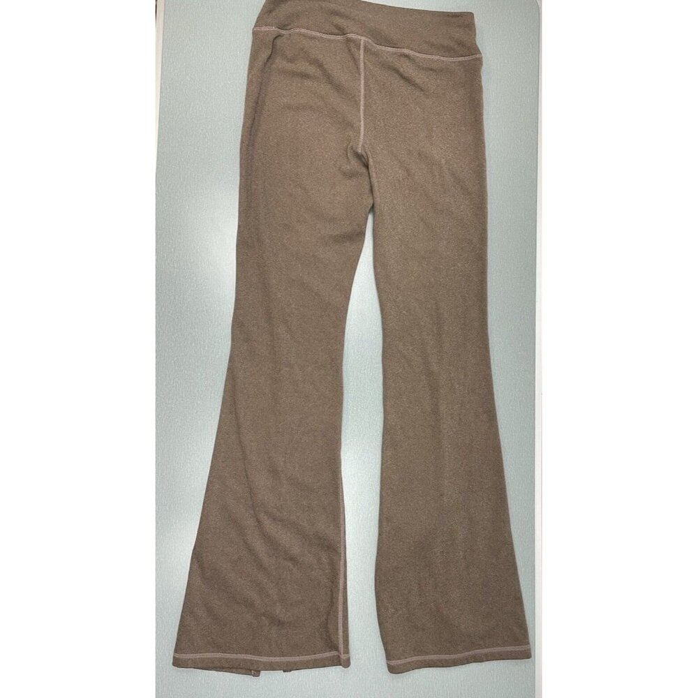 MONO B WOMEN BRUSHED RIBBED FLARE LEGGINGS RIB-FRONT SLIT SIZE M PULL ON - Picture 8 of 16